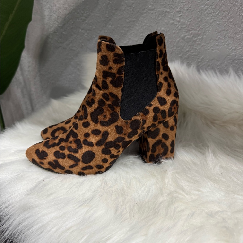 Leopard Print Ankle Boots